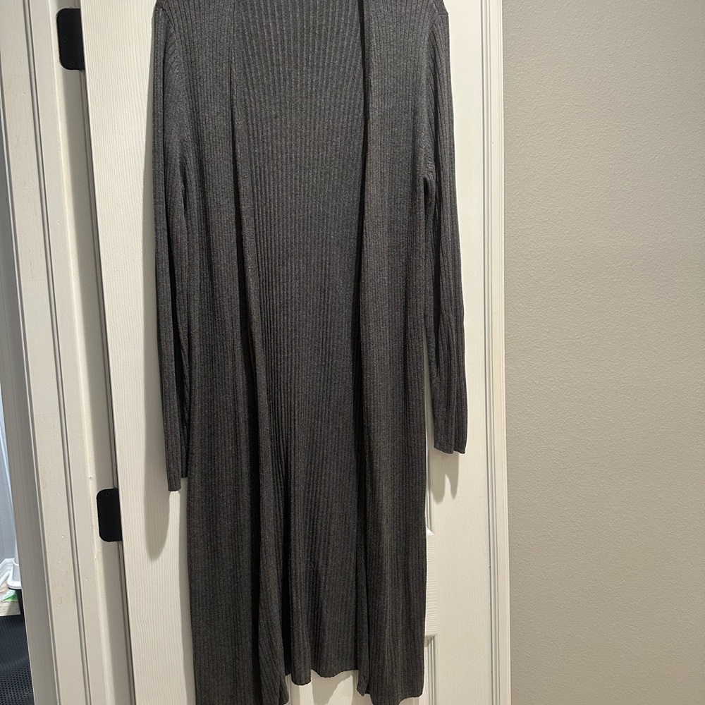 INC International Concepts Heather Gray Long Cardigan